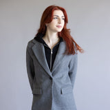 Love Tree Hoodie Long Coat for Women in Grey
