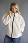 Katydid Sherpa Crochet Jacket for Women in Cream