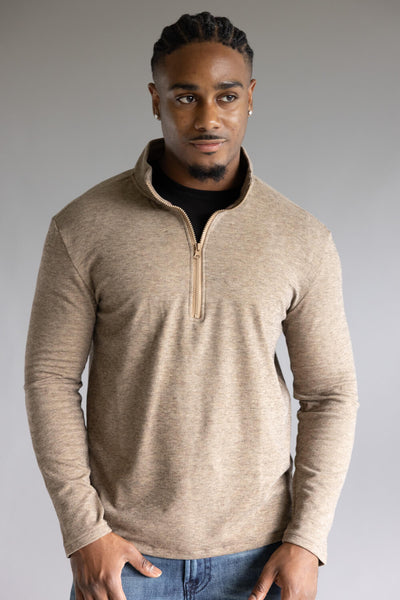 Hallstatt ½ Zip Fleece Pullover for Men in Tobacco