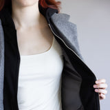 Love Tree Hoodie Long Coat for Women in Grey