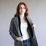 Love Tree Hoodie Long Coat for Women in Grey