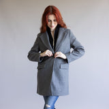 Love Tree Hoodie Long Coat for Women in Grey