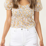 Eunina Lulu High Rise Fray Denim Shorts for Women in White
