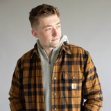 Carhartt Flannel Sherpa Lined Shirt Jacket for Men in Brown