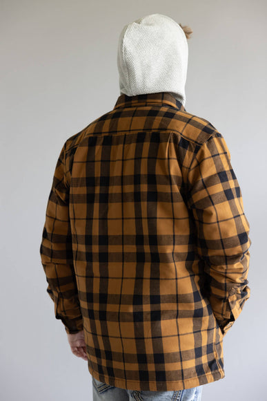 Carhartt Flannel Sherpa Lined Shirt Jacket for Men in Brown