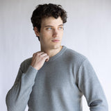 1897 Original Knit Crewneck Sweater for Men in Silver Heather
