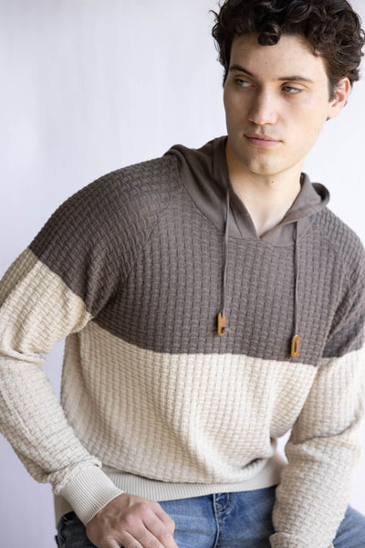 1897 Original Colorblock Hoodie for Men in Peyote Beige