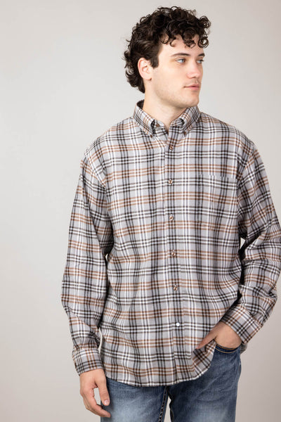 Scribner Flannel Shirt Lt Grey