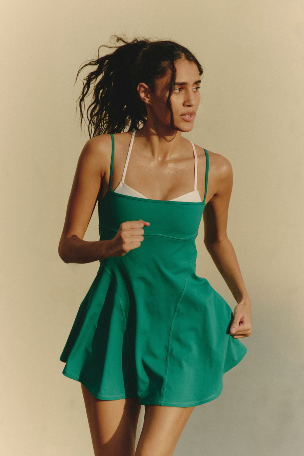FP Movement Baseline Tennis Dress - Women's Green Glow Combo, S FP Movement Baseline Tennis Dress - Women's Green Glow Combo, S
