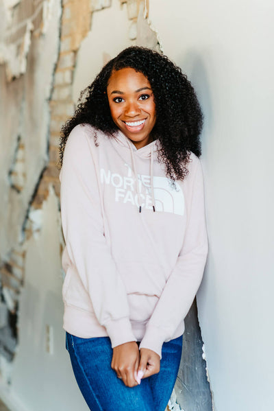 The North Face Half Dome Hoodie for Women in Pink Moss
