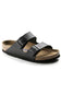 Birkenstock Arizona Soft Footbed Birko-Flor Sandals for Women in Black