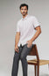 7Diamonds Keaton Striped Short Sleeve Shirt for Men in Stone Rose