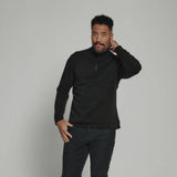 7Diamonds REV Quarter-Zip Pullover for Men in Black