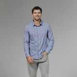 7Diamonds Prague Woven Shirt for Men in Blue
