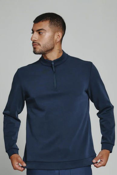 7Diamonds REV Quarter Zip Pullover for Men in Navy