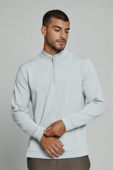 7Diamonds REV Quarter Zip Pullover for Men in Platinum