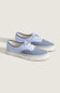 Vans Authentic Sneakers for Women in Stripes/Glacial Slate; Pair of blue striped sneakers on a light gray background