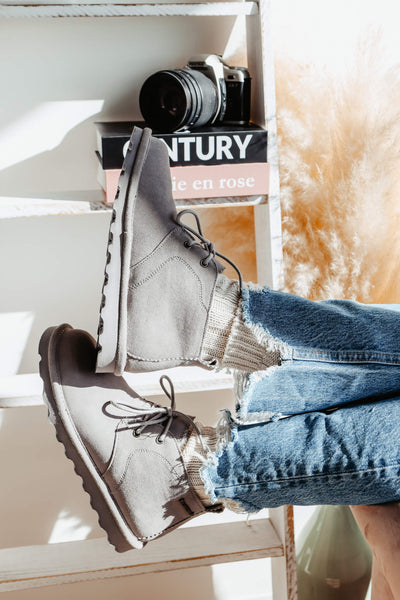 Bearpaw Skye Chukka Booties for Women in Grey