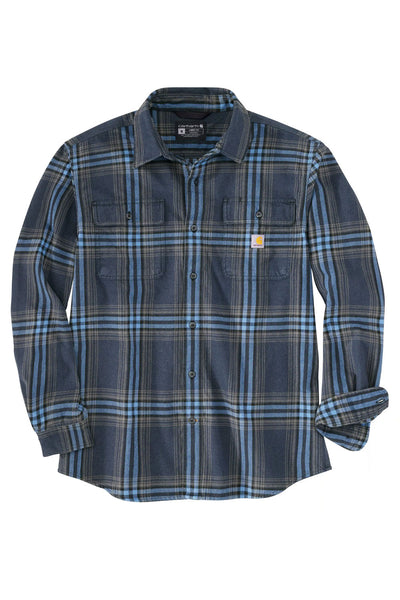 Carhartt Heavyweight Plaid Flannel for Men in Navy Blue | 105947-412