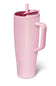BruMate Era tumbler with slide-straw with handle, in a sparkly pink