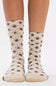 white socks with pattern
