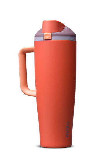 Owala FreeSip Tumbler 40 oz Stainless Steel Water Bottle in Terracotta Sunset