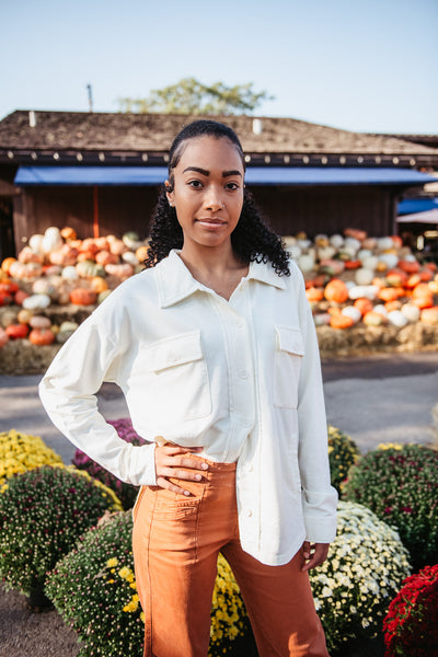 Thread & Supply Cyrus Shacket for Women in White
