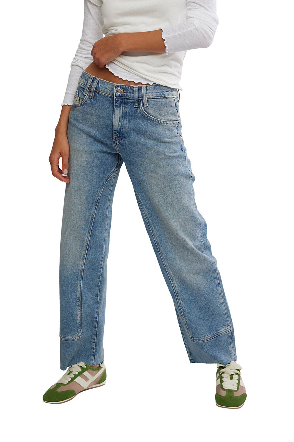 Free People We The Free Risk Taker Mid-Rise Straight Leg Jeans for