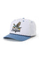 Seager Greenhead Snapback Hat for Men in White/Blue