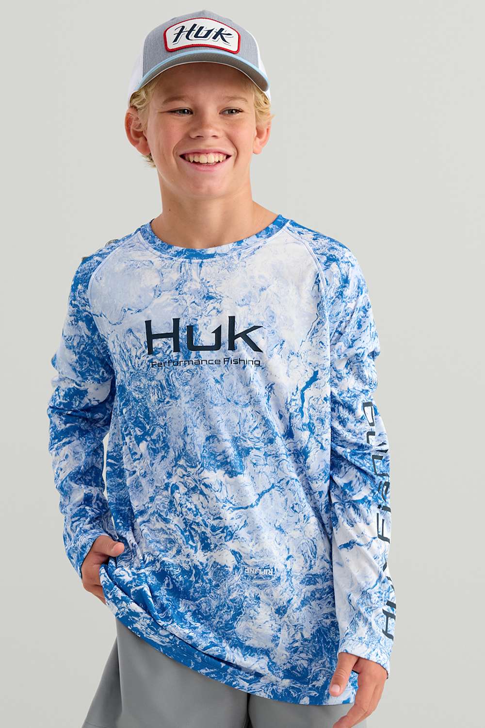 huk gear Huk Kids' Pursuit Mossy Oak Crew