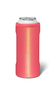 Sparkly insulated slim can cooler in a coral pink color, with Brumate logo on front