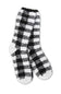 Worlds Softest Fireside Plaid Socks for Women in Black/White | 76446