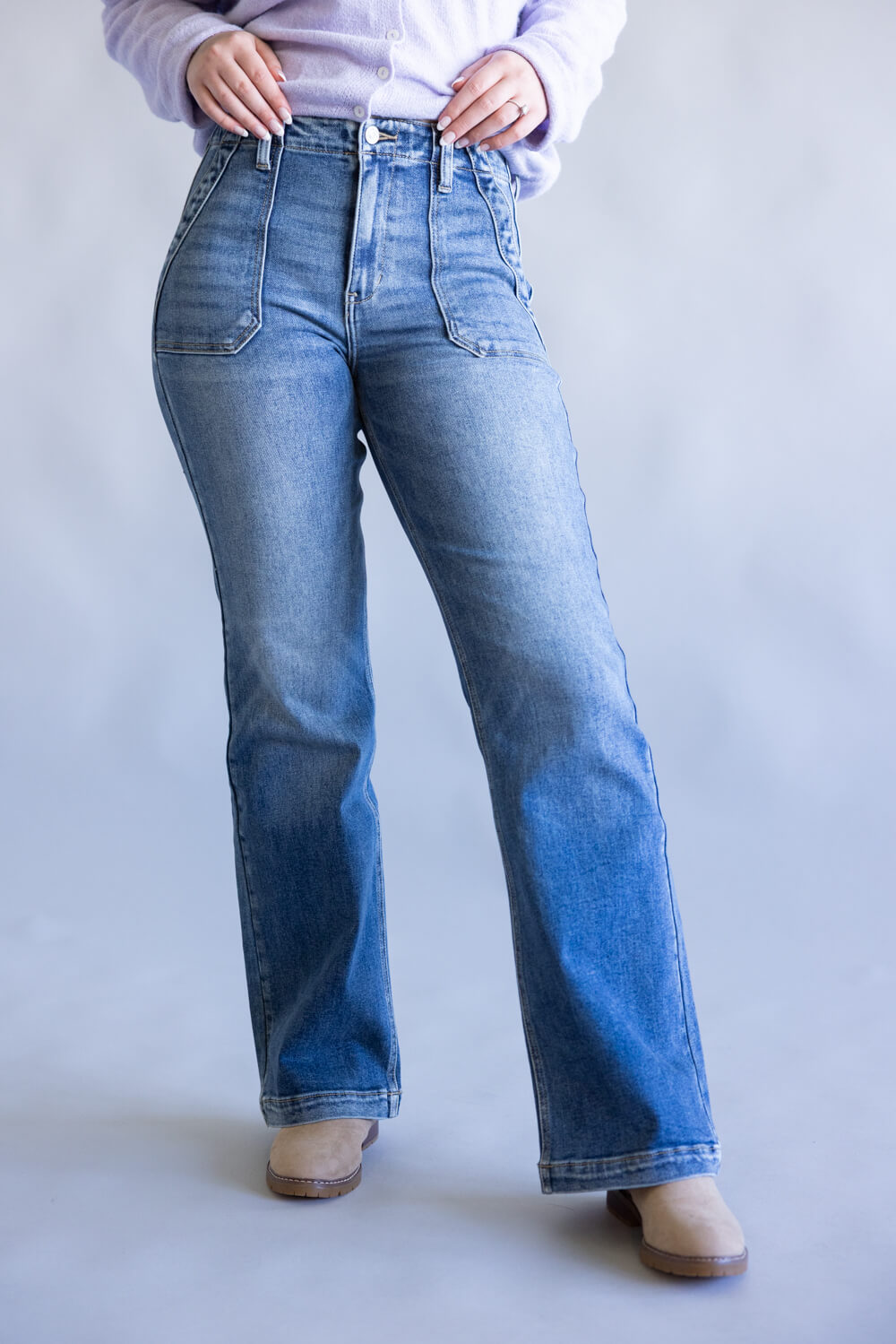 KanCan High Rise Flare Wide Jeans for Women | KC9434M – Glik's