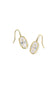 Kendra Scott Lee Luxe Gold Drop Earrings in White CZ | 9608890797