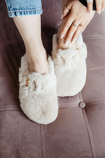 Birkenstock Boston Big Buckle Shearling Teddy Clogs for Women in Eggshell