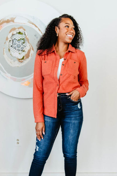 Thread & Supply Lewis Button Up Shirt for Women in Red