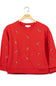 girls holiday crewneck sweater with embroidered santa dogs all over