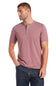 Weatherproof Vintage Jersey Henley Shirt for Men in Rose; Man wearing a mauve henley shirt and dark jeans on a white background