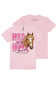 A light pink short-sleeve graphic t-shirt from Simply Southern, featuring a brown horse illustration and the text 'HOLD ON TO HOPE' in pink and brown. A second view of the back of the same shirt is shown behind it on a white background.