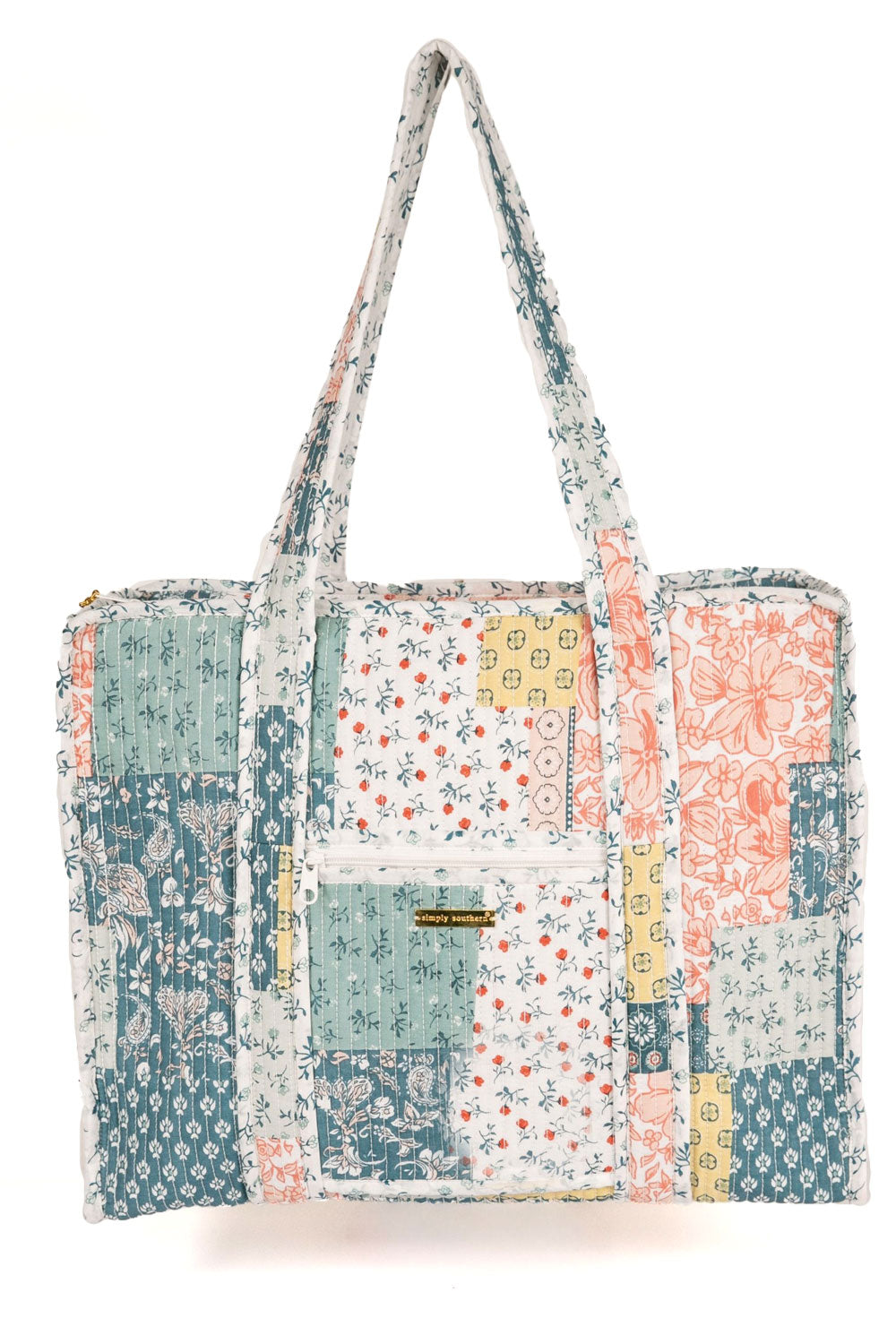 Simply Southern Quilted Tote Bag for Women in Floral | 0225-BAG