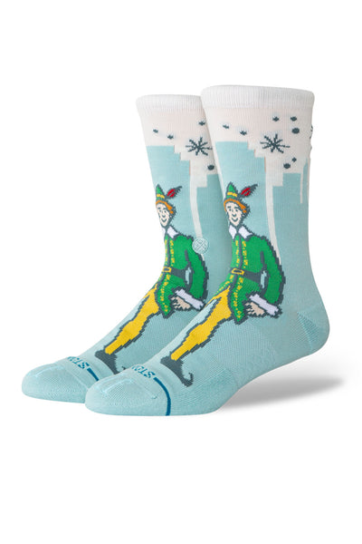Stance Elf Big City Elf Crew Socks for Men in Blue