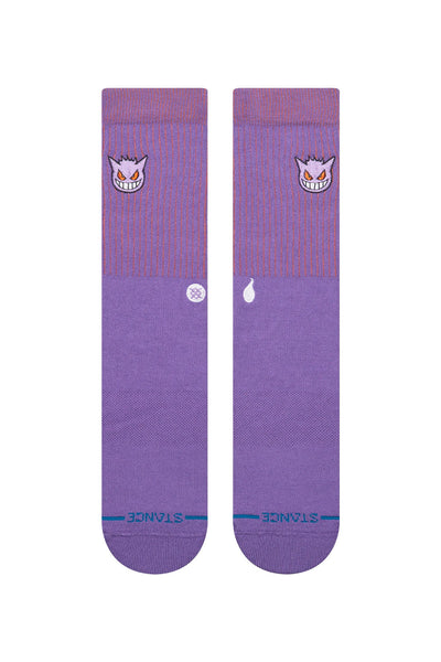 Stance Pokemon Gengar Crew Socks for Men in Purple