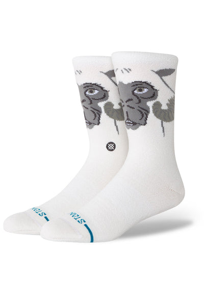Stance Star Wars Tauntaun Crew Socks for Men in White
