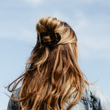 Teleties Medium Flat Round Hair Clip in Tortoise