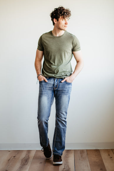 True Luck Arlington Bootcut Stretch Jeans for Men