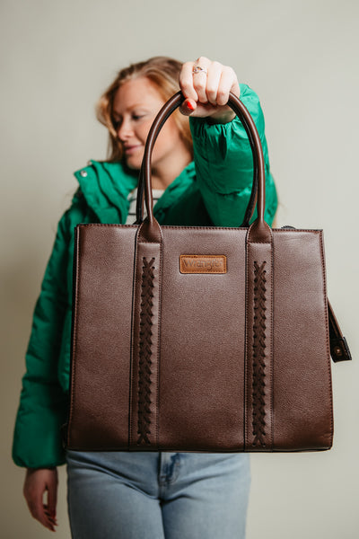 Wrangler Leather Purse for Women in Dark Brown