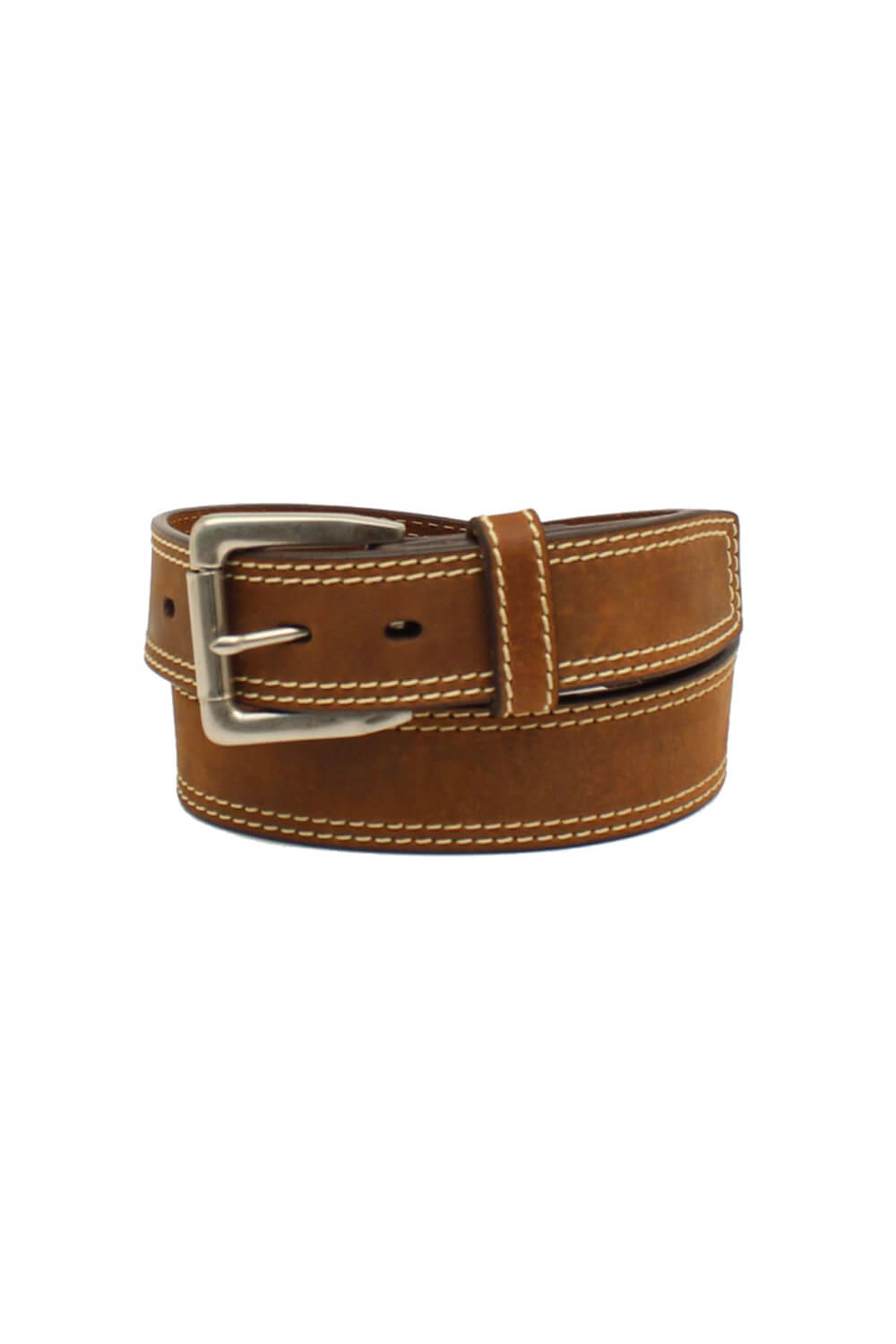 Ariat Double Stitch Leather Belt for Men in Brown | A1037044  display picture 1