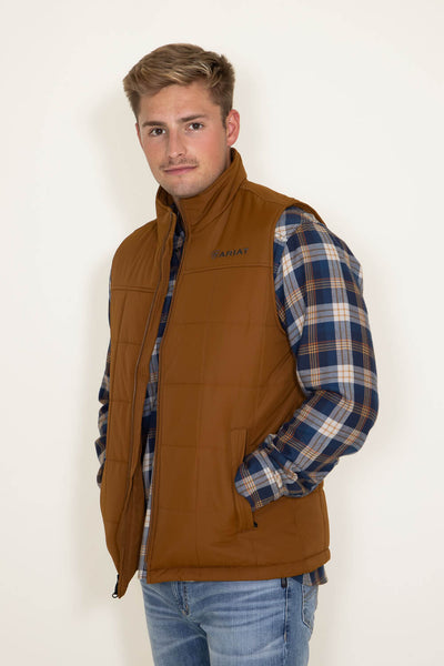 Ariat Crius Insulated Vest for Men in Chestnut