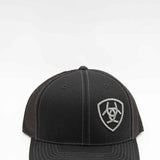 Ariat Offset Trucker Hat in Black