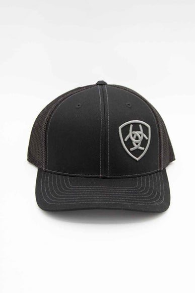 Ariat Offset Trucker Hat in Black